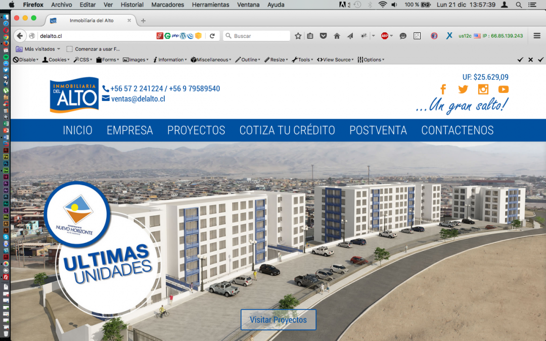 Sitio Web «Inmobiliaria del Alto»