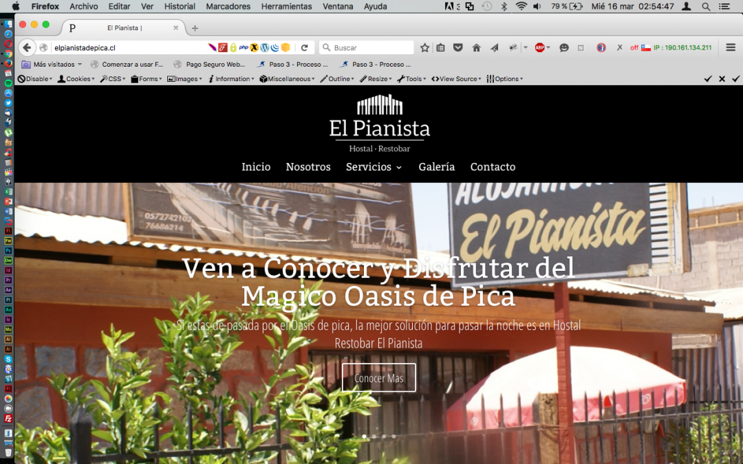Sitio Web «El Pianista de Pica»