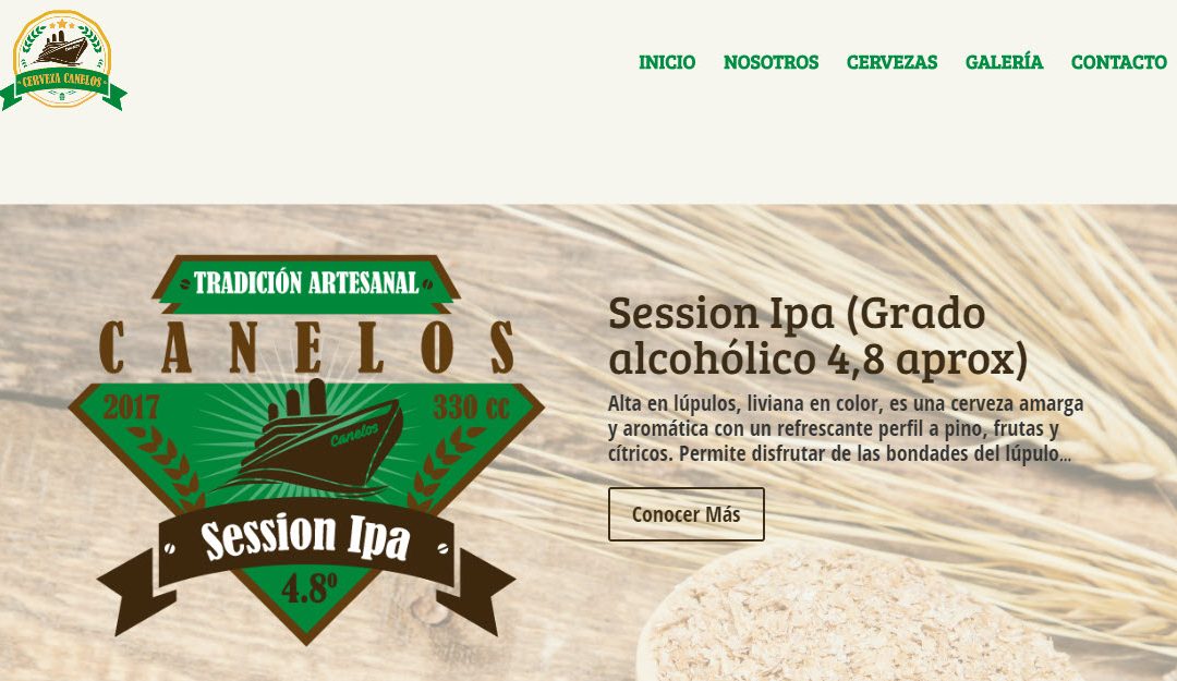 Sitio web – Cerveceria Canelos